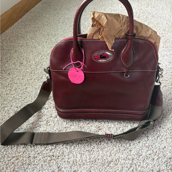 Dooney & Bourke Florentine Toscana Side Zip Satchel Boudreaux - Picture 1 of 9